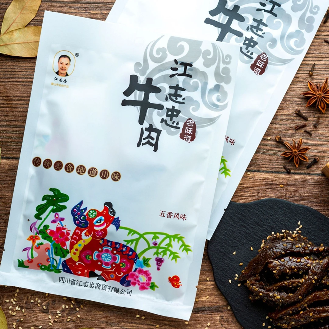江志忠五香麻辣牛肉 60g休闲开袋即食零食推荐四川名产