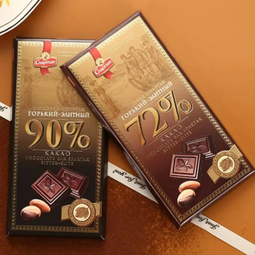 白俄罗斯进口可可脂巧克力黑巧克力解馋办公室零食品美食90克/块