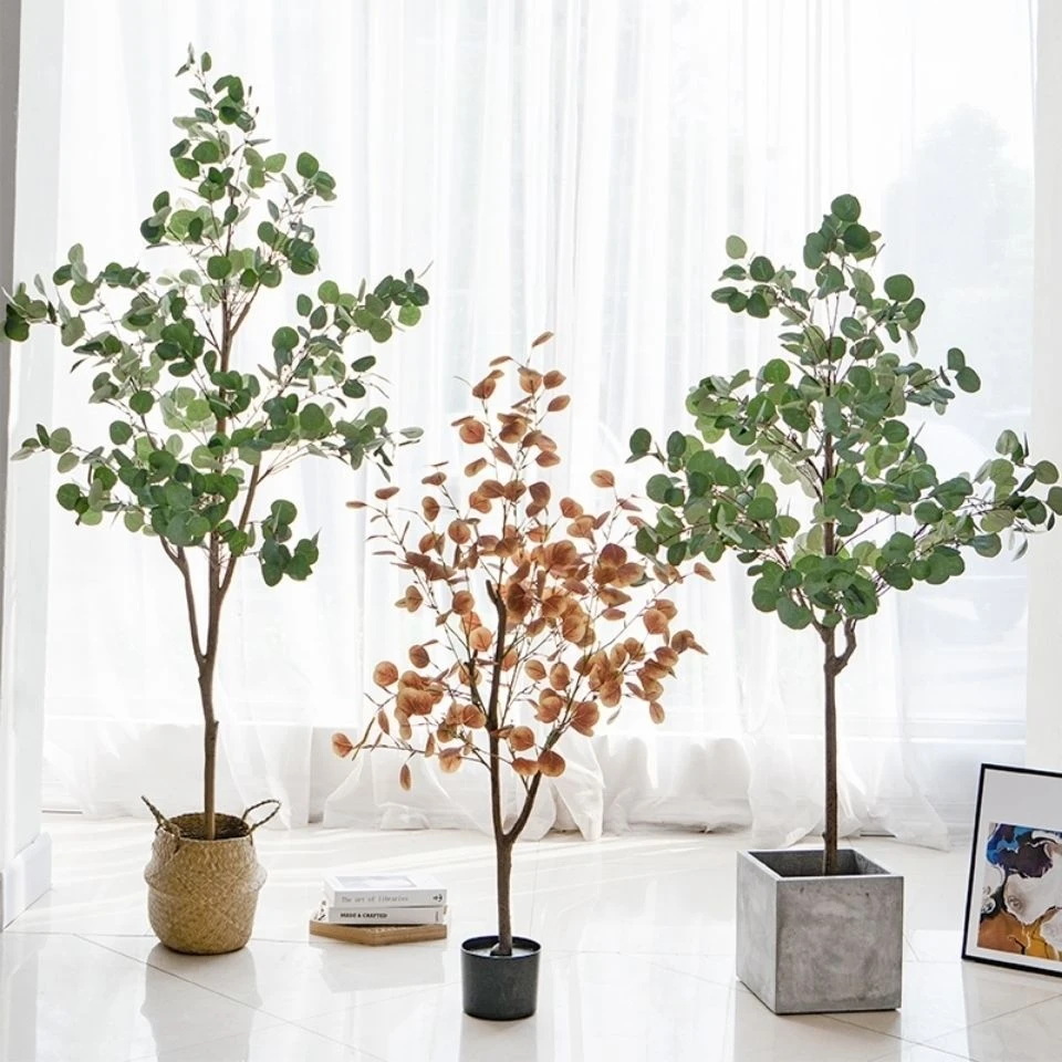 北欧风ins仿真尤加利树绿植植物盆栽民宿客厅落地装饰绿色家居