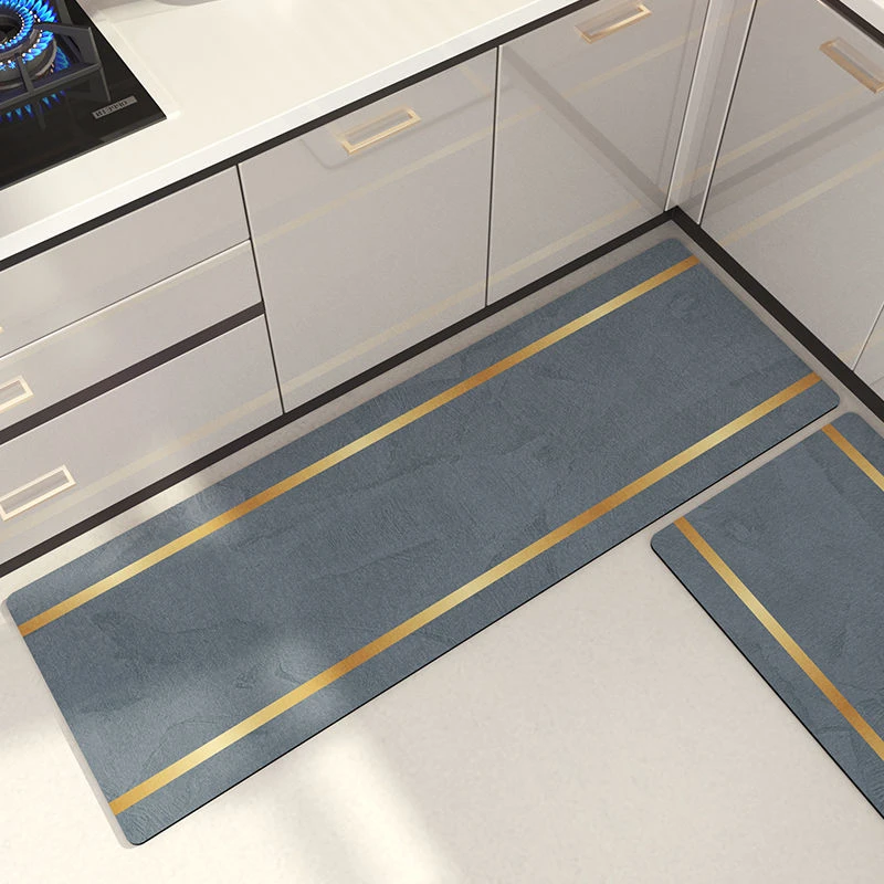 厨房地垫免洗可擦地毯家用防油防水防滑吸水吸油耐磨长条脚垫耐脏