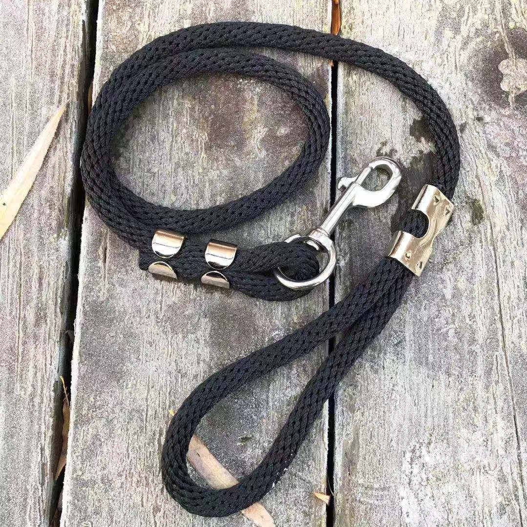 不锈钢头尼龙粗牵中大型犬遛狗绳大型犬遛狗牵引绳1.2米牵狗绳