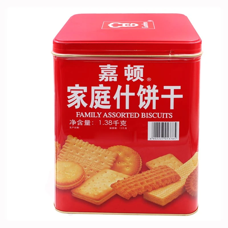 GARDEN/嘉顿家庭什锦饼干1380g铁罐装探亲员工送礼品零食