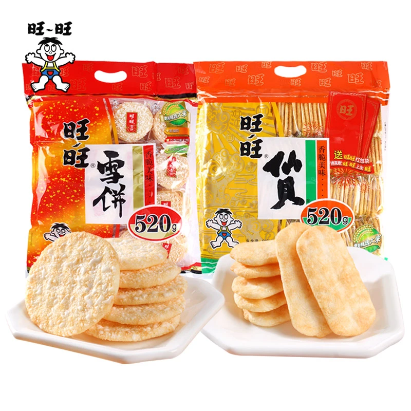 WANT-WANT/旺旺 【新日期】雪饼仙贝520g膨化营养儿童饼干休闲零食