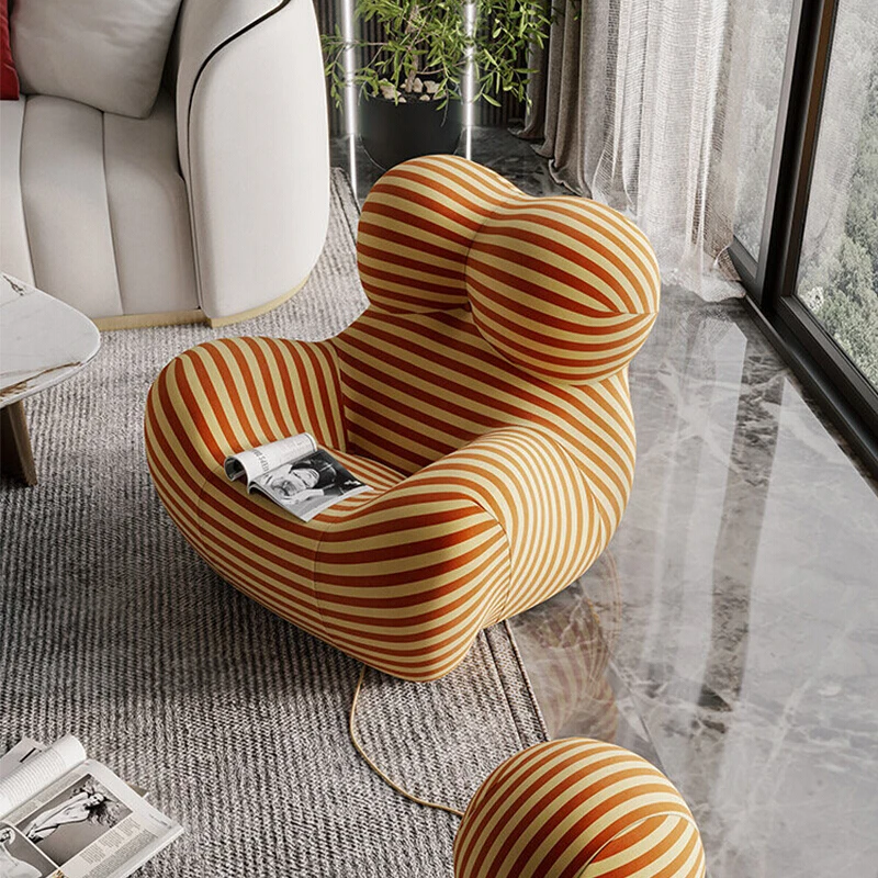 【越映】妈妈怀抱沙发懒人沙发椅创意设计师沙发躺凳子斑马椅休闲