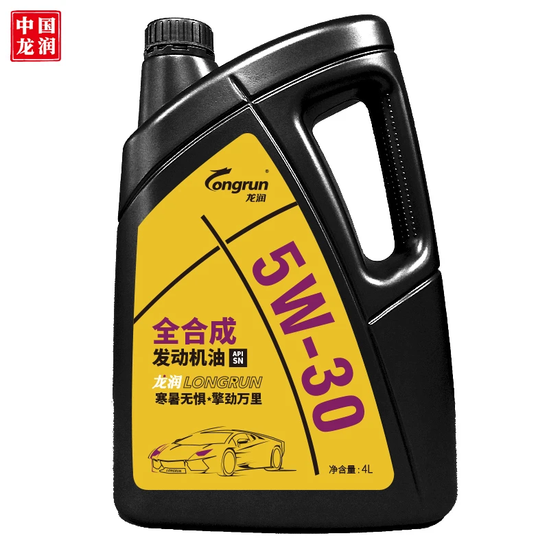 龙润全合成汽车机油 5W-30 SN级 4L 京东自营正品无忧