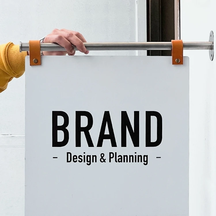 简约风格烤漆金属侧挂招牌北欧简约风简单而有品位门头招牌定制