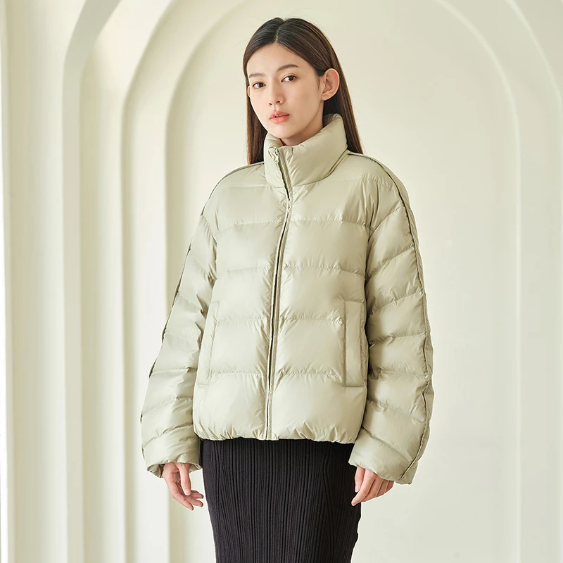 坦博尔宽松休闲轻薄冬季保暖时尚街头羽绒服短款羽绒服TD336352