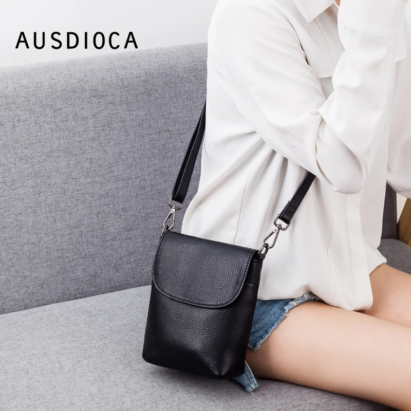 AUSDIOCA/澳迪佳女包真皮软皮中年妈妈包时尚百搭小包单肩斜挎包