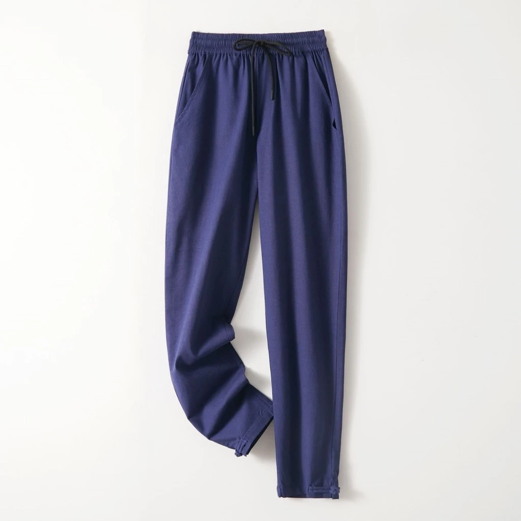 男士春夏款712弹力棉麻休闲裤