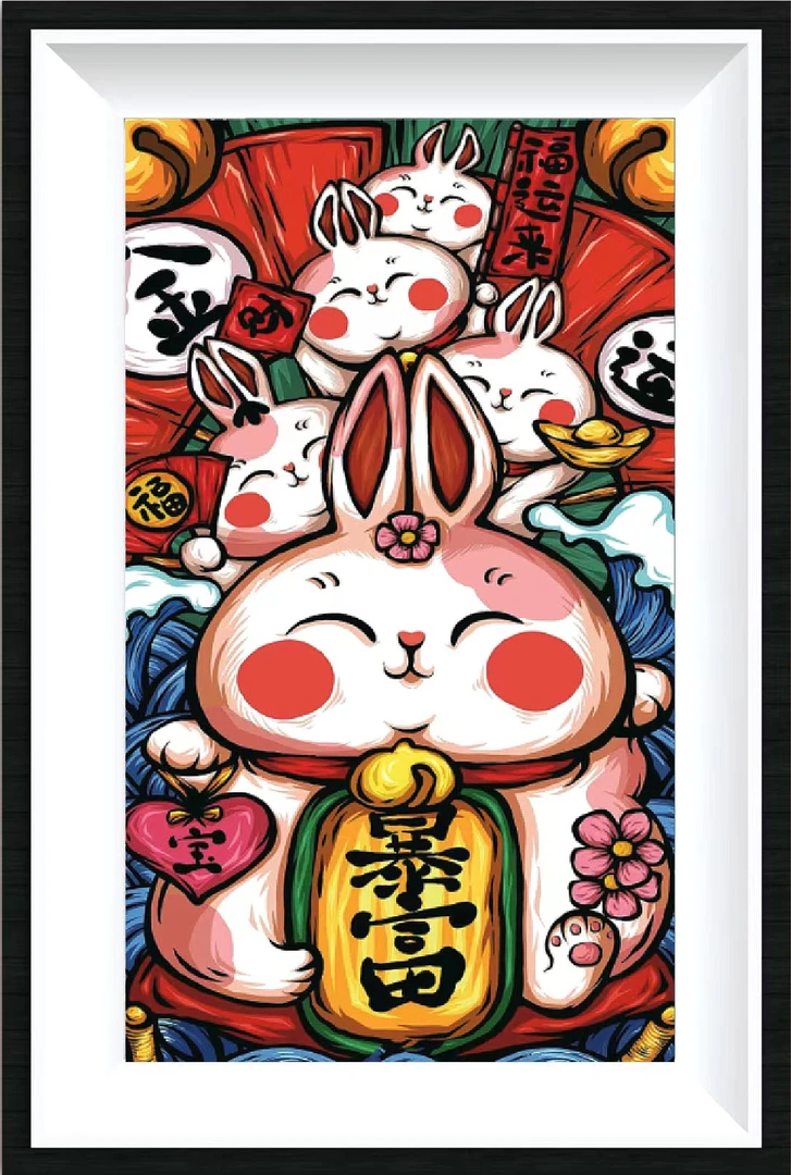 珍爱 暴富兔 十字绣