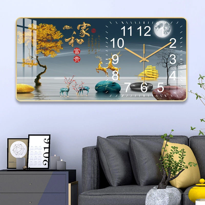 家和万事兴-轻奢挂表挂钟大气钟表时钟客厅家用时尚简约装饰表