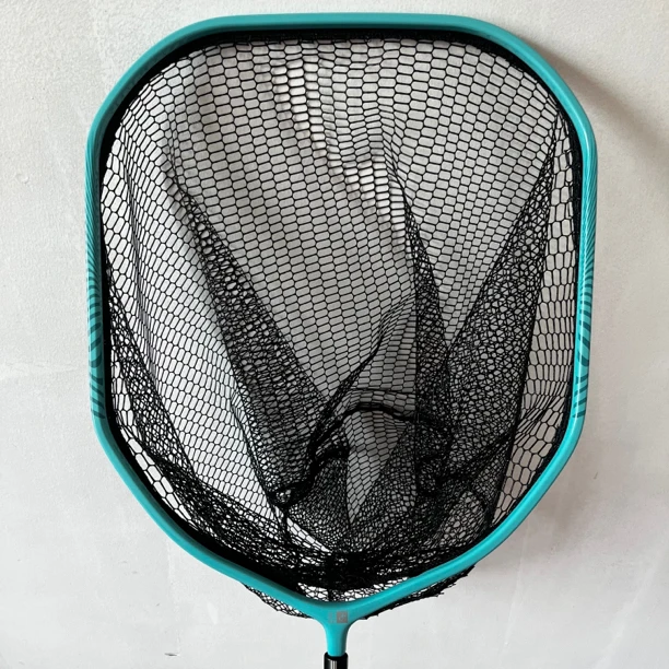 铝合金一体大物抄网头手工通用加厚加深大物挂胶抄网头（不含杆）