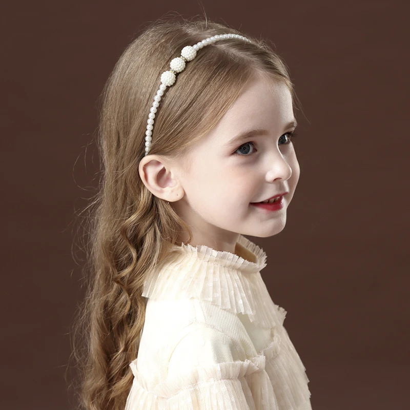 公主发箍粉色珍珠白公主可爱小女孩学生发箍网红同款超仙配饰王冠
