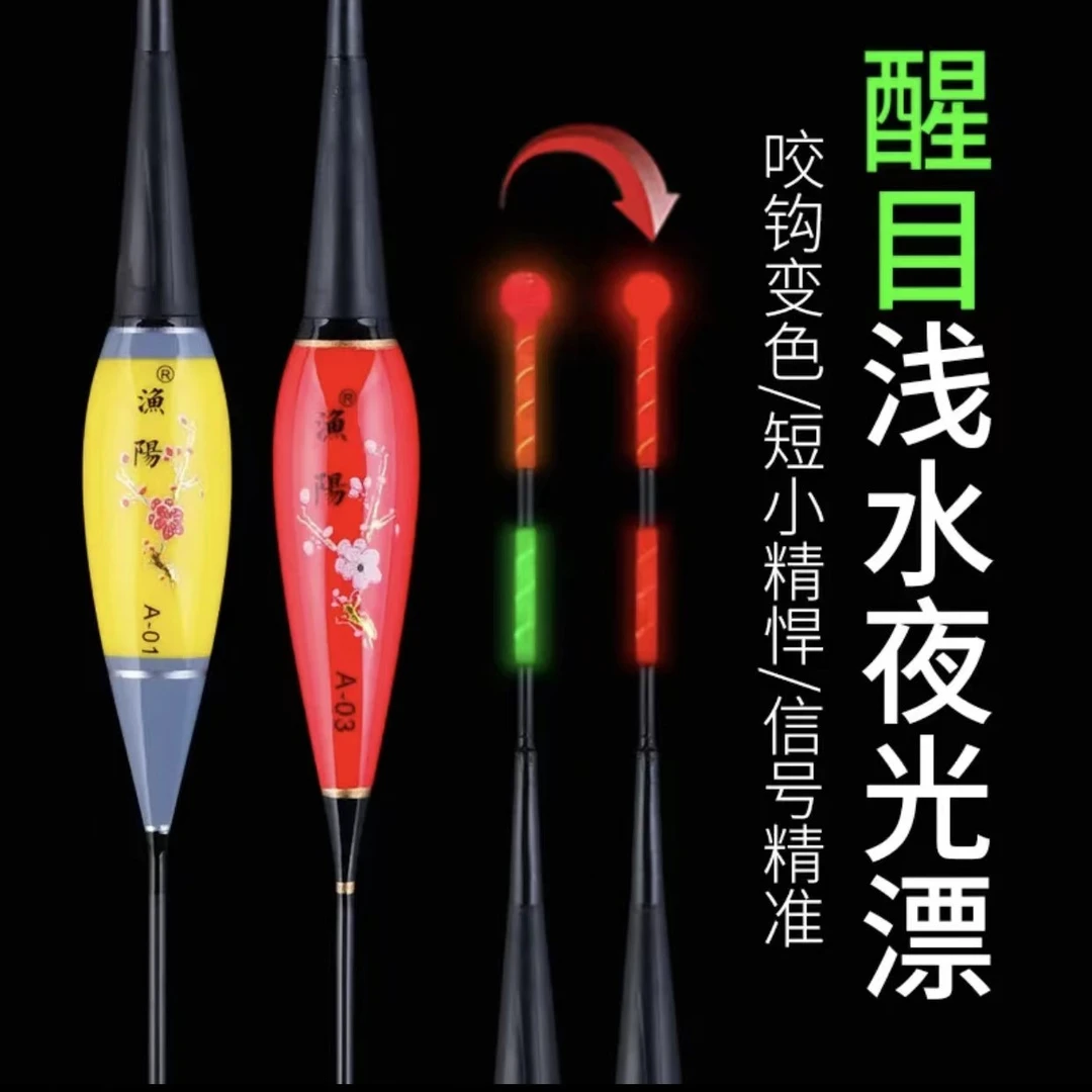 （买一送一）夜光漂浅水日夜两用电子漂高灵敏纳米浮漂