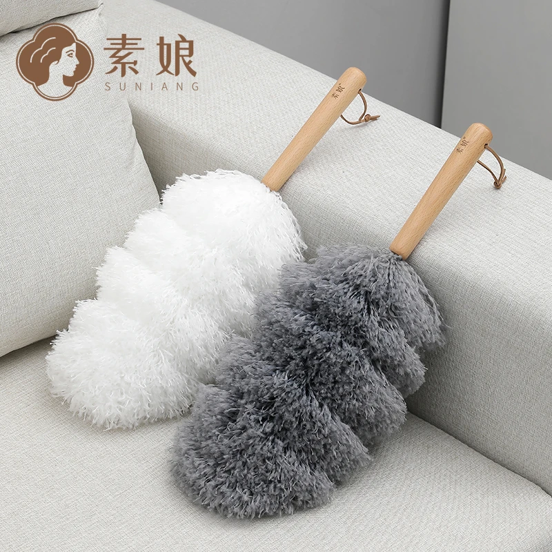 素娘桌面静电除尘掸可水洗加密鸡毛掸子清洁除尘扫灰家用车内床上