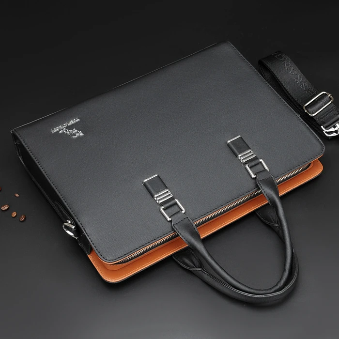 麦克袋鼠男包手提包商务公文包文件包横款出差办公电脑包男士