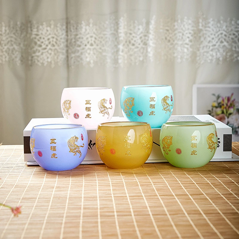 主人杯单杯琉璃五虎杯家用高档专用个人功夫品茗茶杯虎年2022礼品