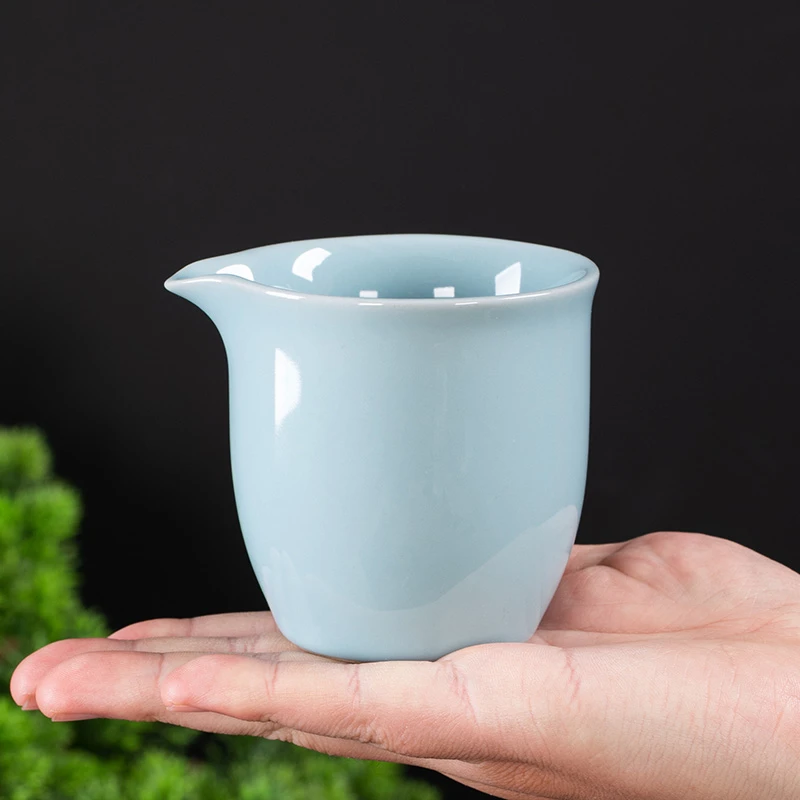 赞升 官窑陶瓷公道杯家用功夫茶具分茶器中式整套茶漏茶滤办公室
