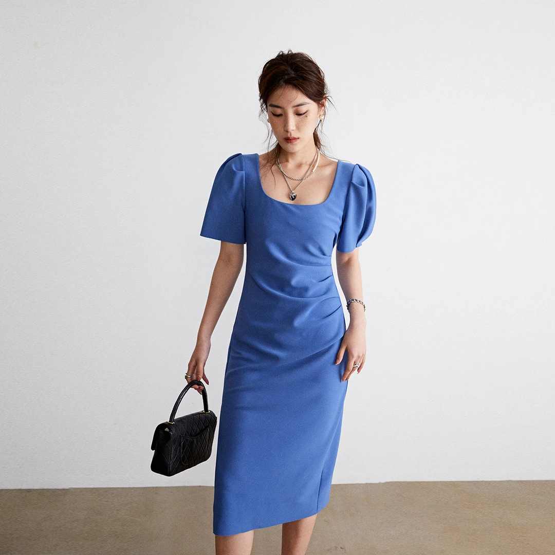 JGGU晶咕法式连衣裙女夏季2025新款裙子遮肉显瘦包臀裙气质百搭