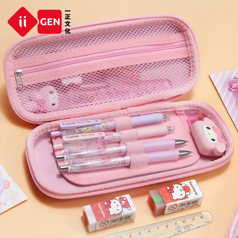 一正凯蒂猫EVA笔盒3D立体文具盒镭射款笔袋大容量少女心文具