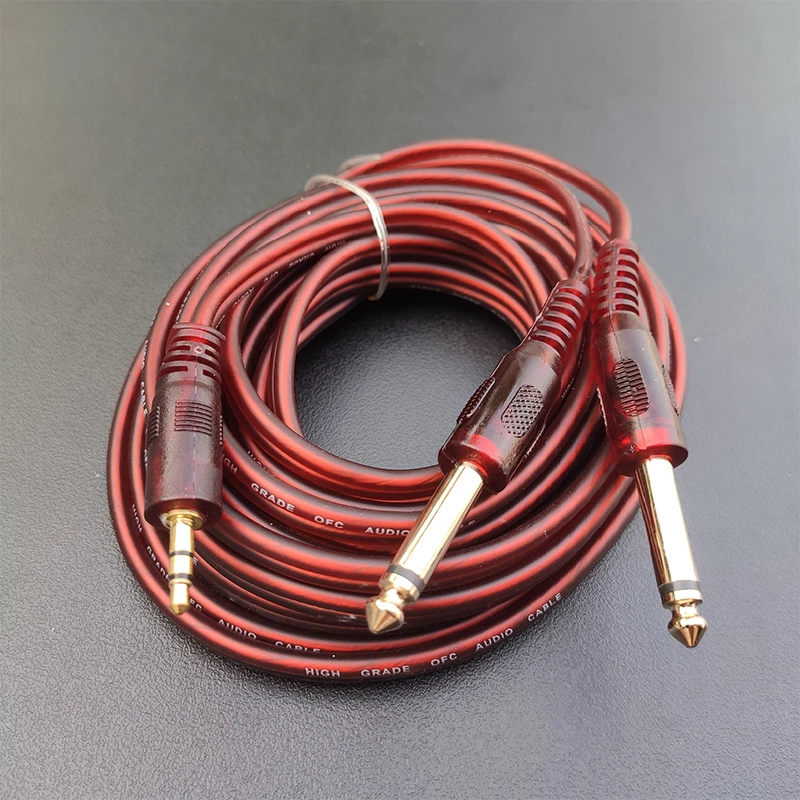 影纤防冻3.5转双6.5一分二双莲花笔记本接电脑手机连调音台音频线