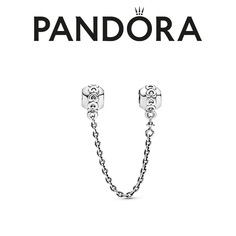 PANDORA/潘多拉 链子925银 永恒的心安全链百搭欧若精灵风