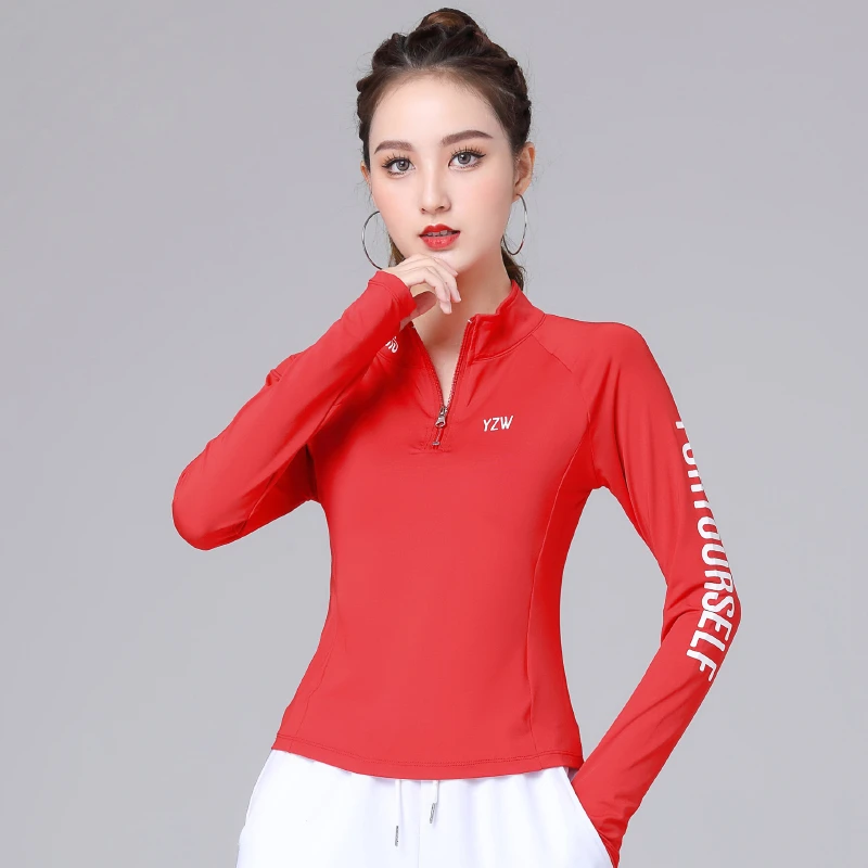 2025年新款半拉链显瘦专业健身跑步运动速干透气修身衣练功服健美