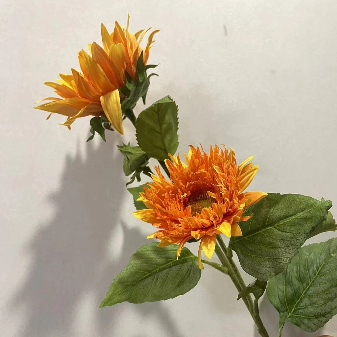 三头重瓣向日葵  太高级 超仿真 向日葵 仿真花