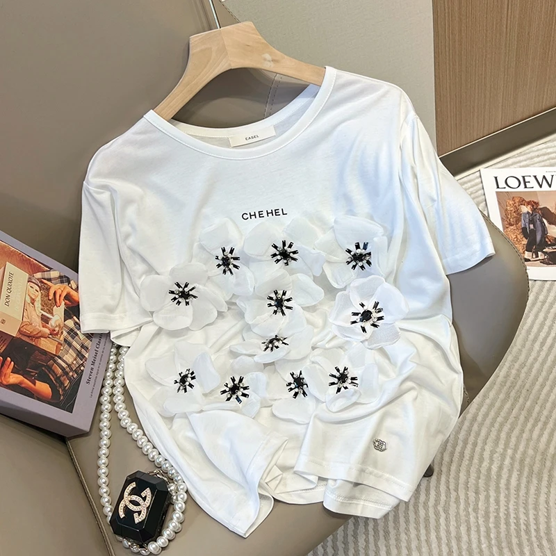 253号【DIY】服饰配件冰清玉洁花朵贴布