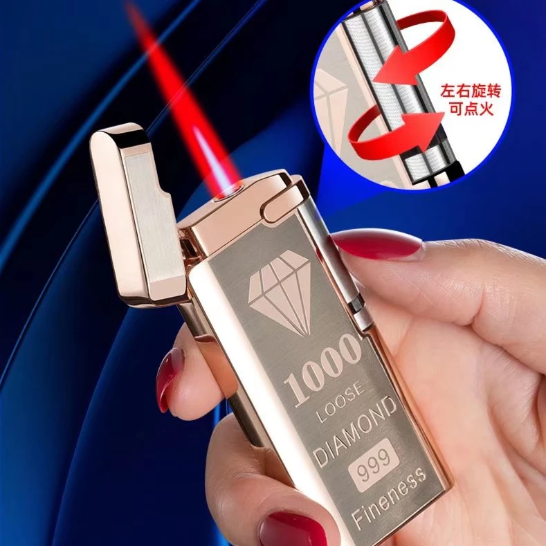 新潮流刻字电池充气滚轮触摸感应刻字送男友礼品打火机礼物