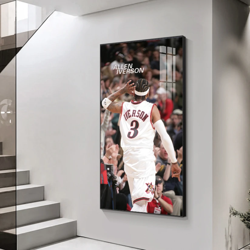 NBA球星阿伦艾弗森答案挂画篮球主题海报卧室客厅装饰画玄关壁画