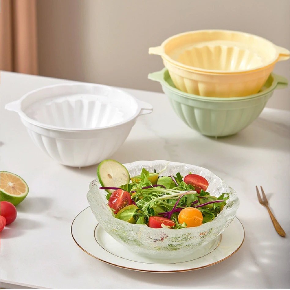 冰碗模具冷面碗冻冰块碗水果沙拉冰镇菜创意菜装饰冻制大碗冰雕模