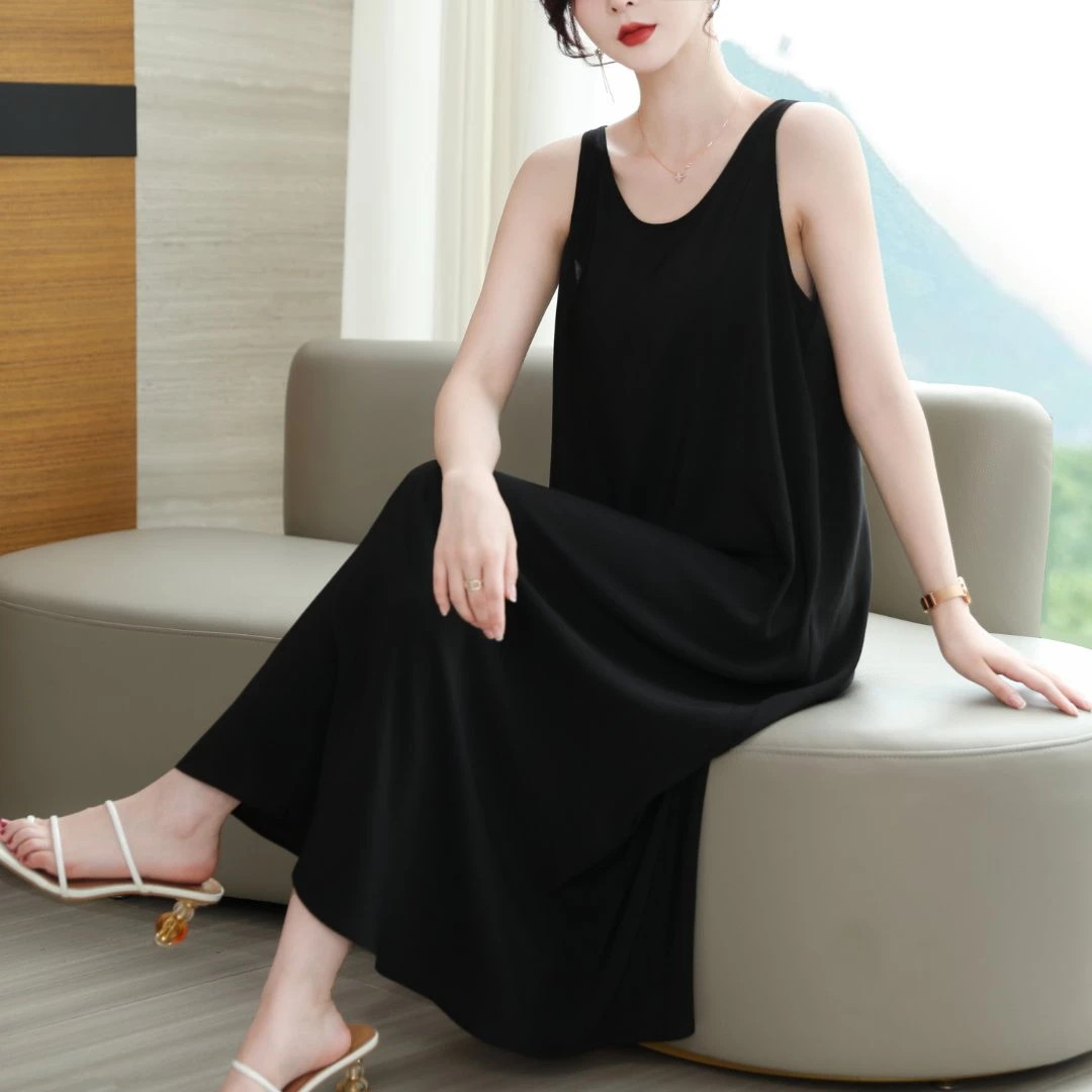 【超长款背心长裙】吊带连衣裙夏季宽松遮肚显瘦A字版背心长裙