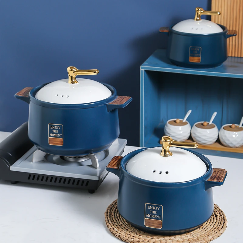 【秀桂专享】砂锅煲汤家用燃气炖锅耐高温陶瓷沙锅煤气灶专用煲汤