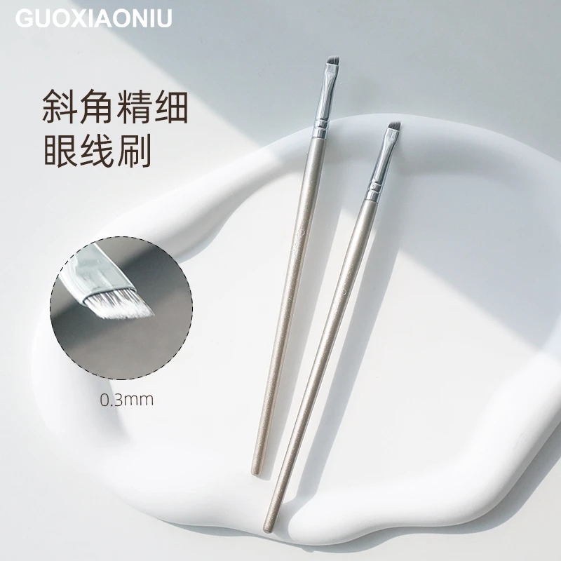 郭小妞瑰金332超薄斜角眼线刷细节眼部眼影卧蚕眼脸下至化妆专用