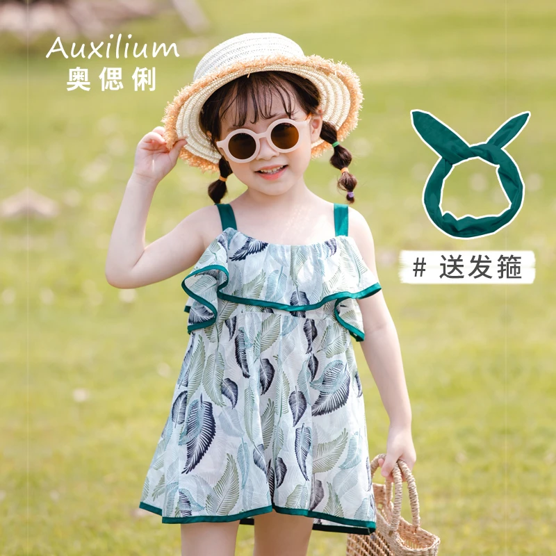 女宝宝夏季森林裙子小童洋气韩版儿童公主裙女童连衣裙QD00194