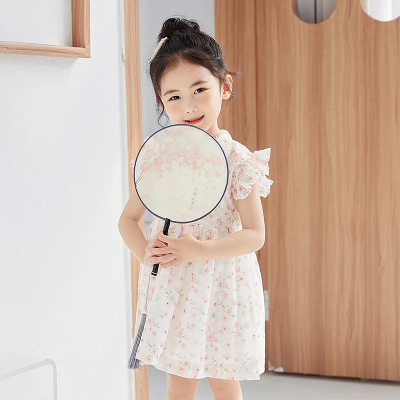 女童中国风优雅洋气连衣裙(好货)QD00404