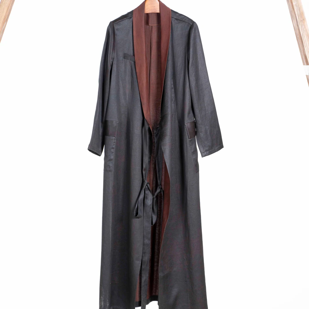 【走心非遗】香云纱风衣22ZY120028时尚中式气质国风高级感桑蚕丝