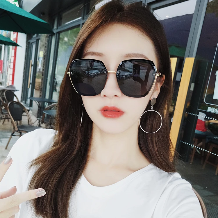 2025年夏季太阳镜女偏光防紫外线圆脸大脸网红同款墨镜潮个性眼镜