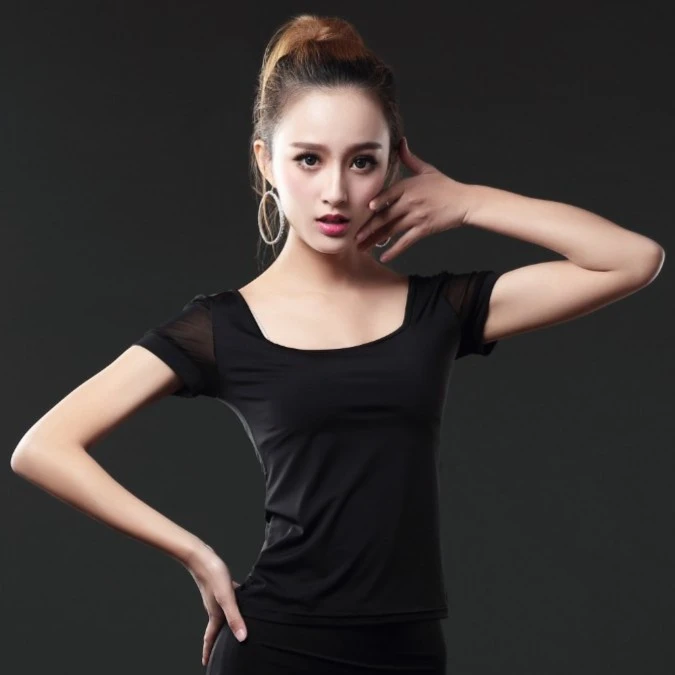 皇朝舞服 高品质拉丁舞网红时尚气质百搭美背练习修身上衣 A103