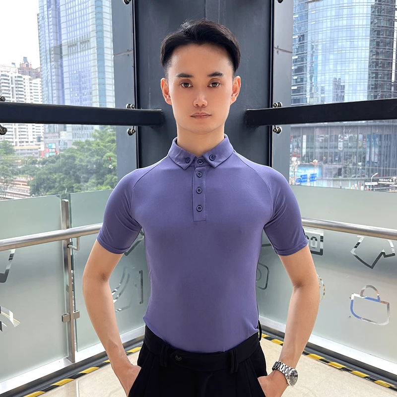 HCdance/皇朝舞蹈 男士摩登舞Polo领上衣MA1260