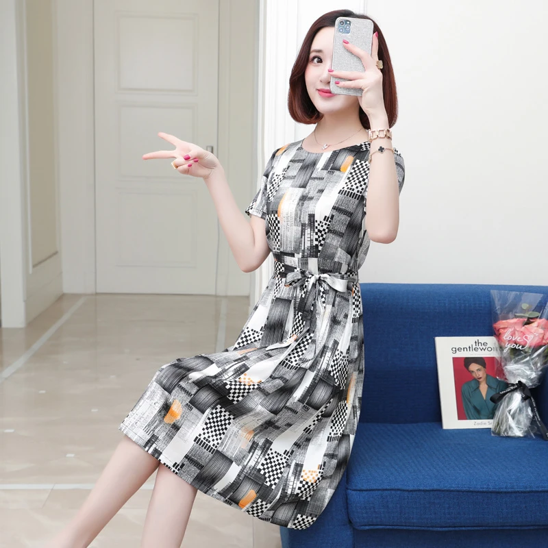 真丝连衣裙女修身中长款夏季杭州无袖大牌桑蚕丝裙子显瘦气质收腰