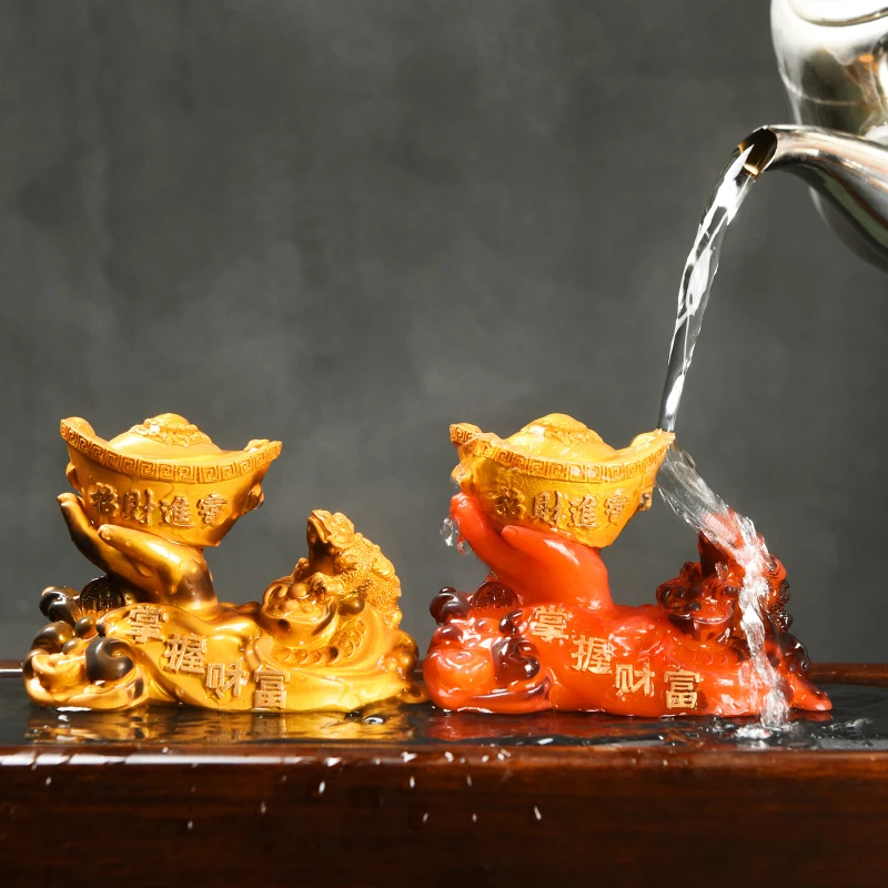 掌握财富变色茶宠精品可养茶桌茶盘茶台上的摆件茶具用品配件饰品