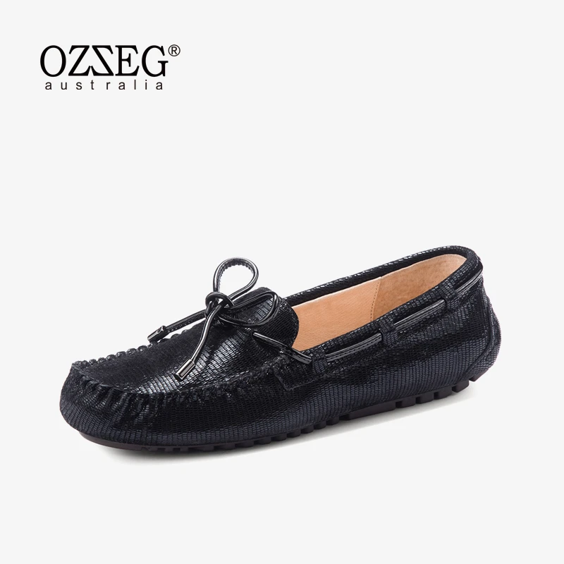 2024年春夏真皮蝴蝶结浅口单鞋一脚蹬舒适软底妈妈休闲鞋女Z2806