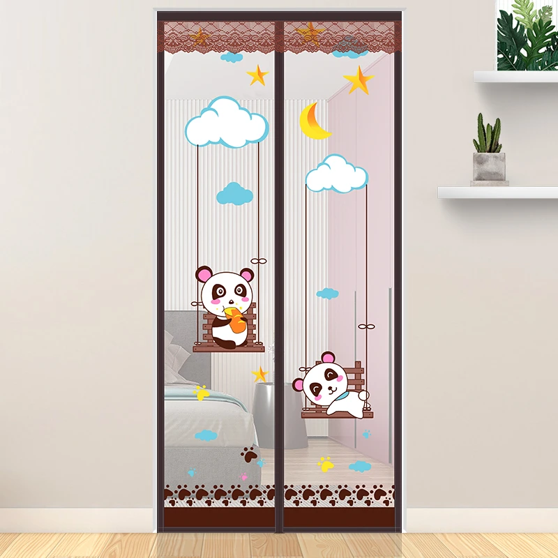 夏季魔术贴磁性对吸纱窗纱门帘子卧室客厅家用蚊帐防蚊门帘隔断帘