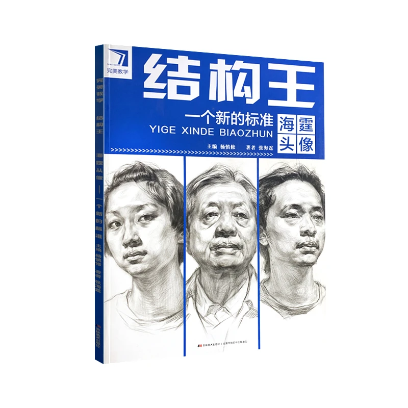 《结构王海霆头像》人物头骨肌肉起形团块完整稿结构素描头像