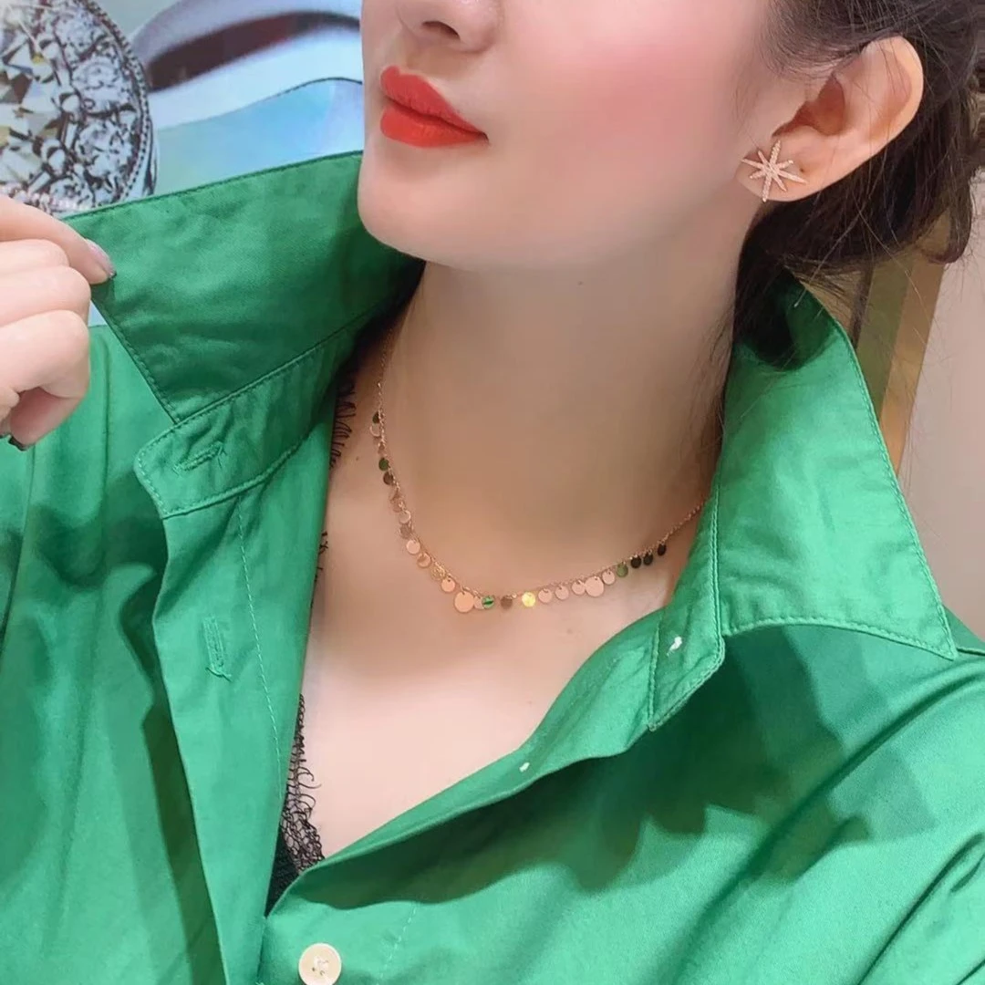18Ｋ玫瑰金多片项链