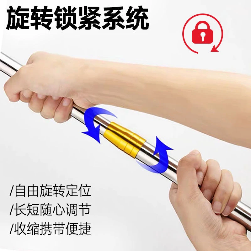 网抄自由伸缩杆渔具通用不锈钢抄网杆8mm垂钓可选尺寸