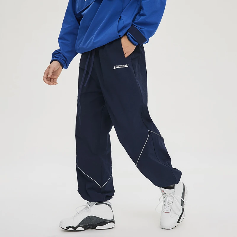 【清仓】OMG潮牌春秋男士速干运动长裤宽松休闲束脚直筒2155裤子