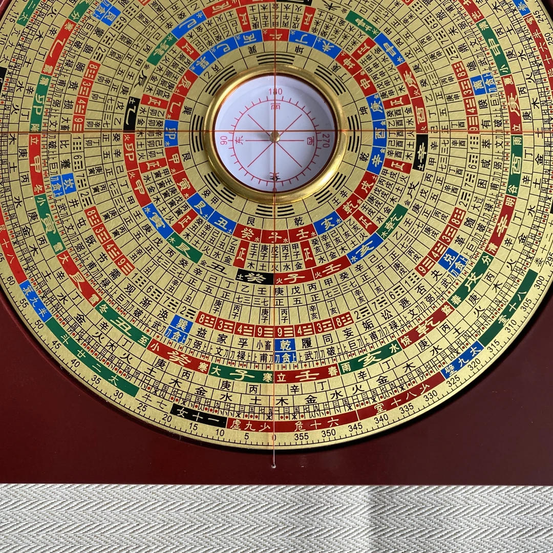 纯铜罗盘6寸21层高精度专业三元三合综合盘随身携带小罗盘罗经摆